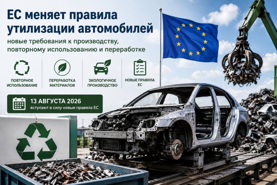 ЕС меняет правила утилизации автомобилей и вводит новые требования к их производству