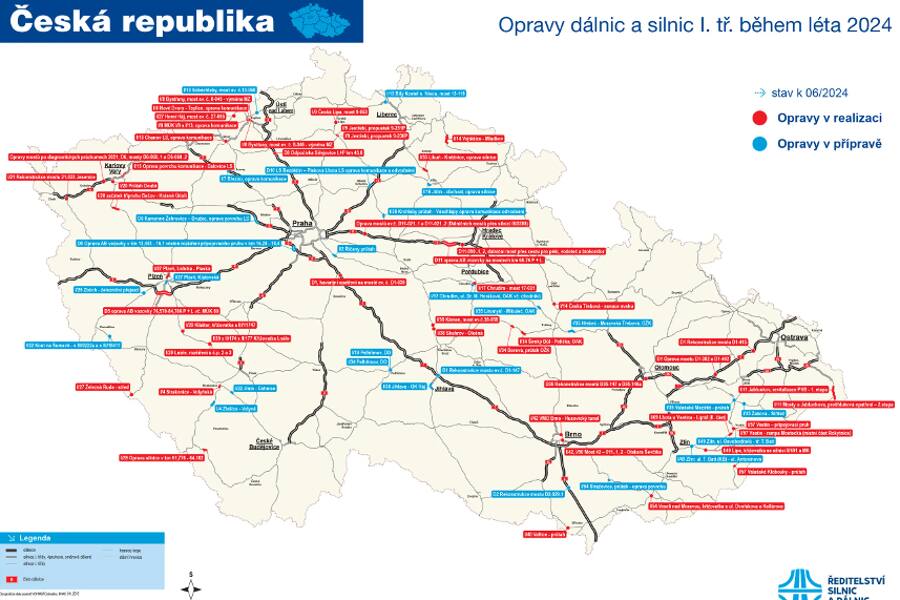 В начале каникул на дорогах Чехии прогнозируют много пробок