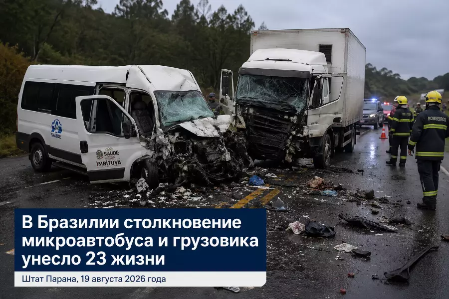 В Бразилии столкновение микроавтобуса и грузовика унесло 23 жизни