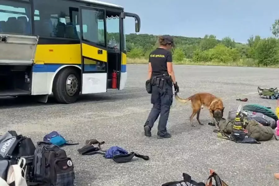 Полиция обыскала весь маршрутный автобус с пассажирами с целью поиска наркотиков