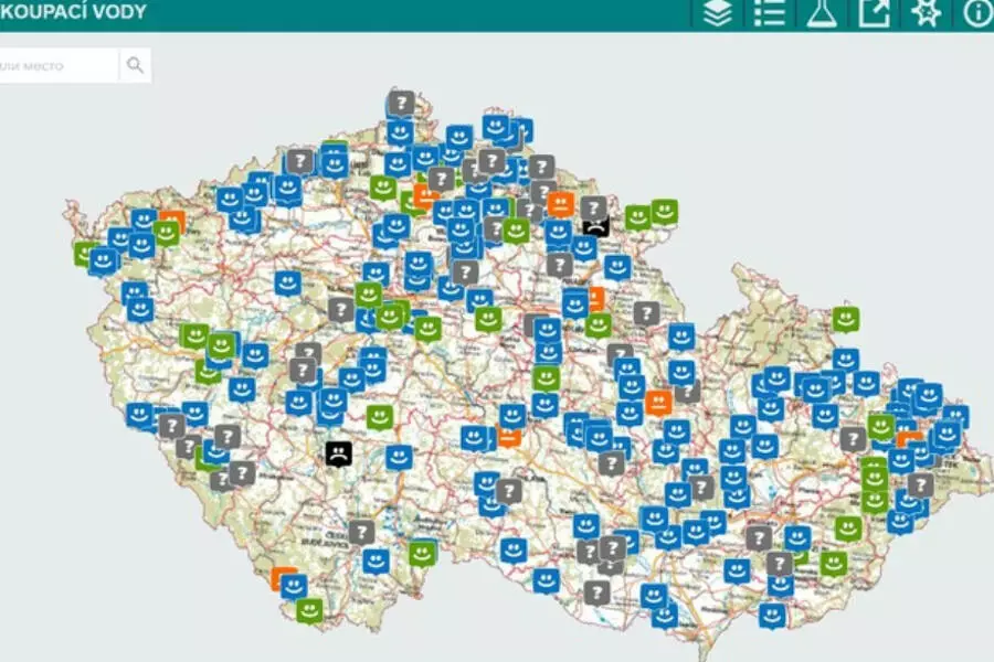 В Чехии появилась карта водоемов, в которых разрешено купаться