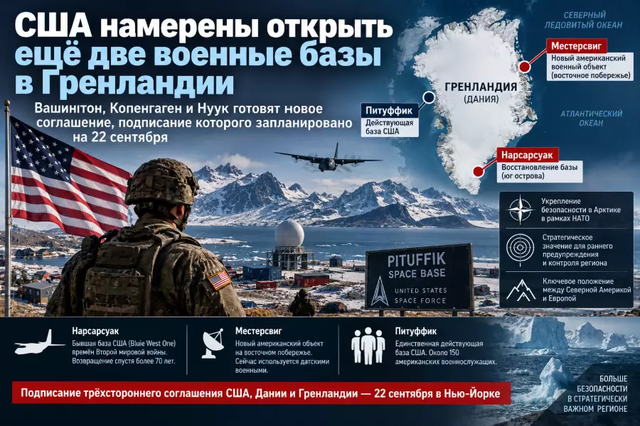 США намерены открыть ещё две военные базы в Гренландии