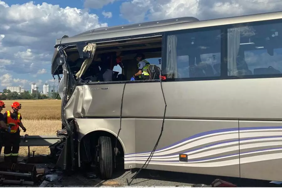 Авария двух автобусов под Брно. Есть погибший и раненые
