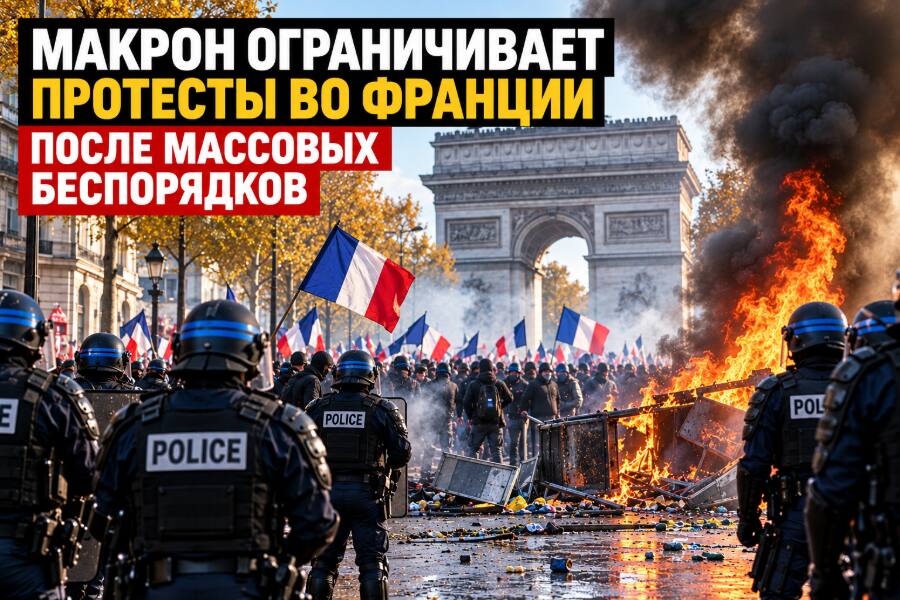 Макрон ограничивает протесты во Франции после массовых беспорядков