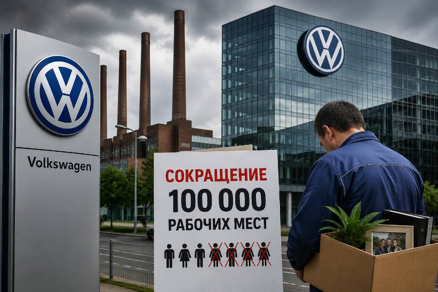 Volkswagen планирует сократить до 100 тысяч сотрудников