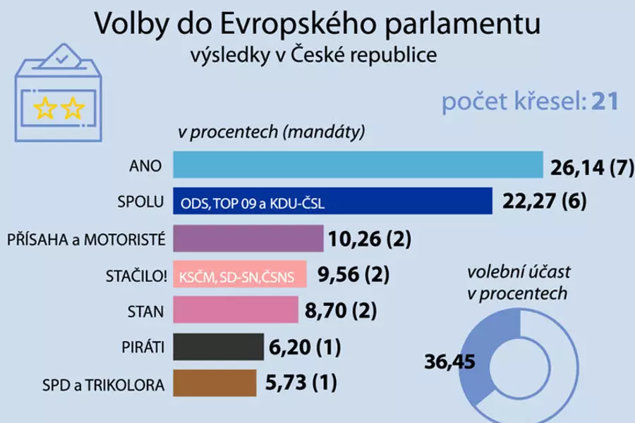 Чехи проголосовали против правительства на выборах в Европарламент