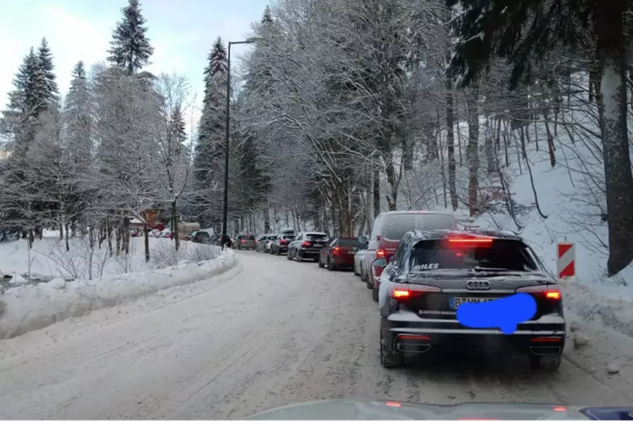 На горных дорогах Чехии  пробки из-за наплыва туристов